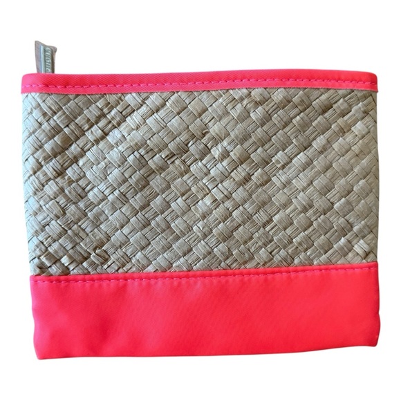 Sephora Tan and Pink Woven Cosmetic Bag, Makeup Bag, Pouch - Picture 1 of 3